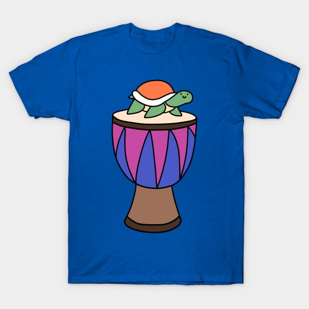 Little Turtle and Djembe T-Shirt by saradaboru